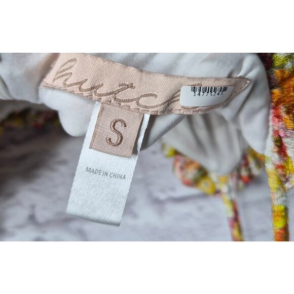 Hutch Anthropologie Jolie Floral Mermaid Midi Dress Sweetheart Neck Small S - Picture 7 of 9